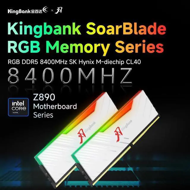 Alt view image 2 of 5 - RGB Computer Desktop Memory Ram Hynix M-die DDR5 48GB(2x24GB) 8400MT/s CL38/40 1.5V with Heatsink for PC Gaming/Office/PS