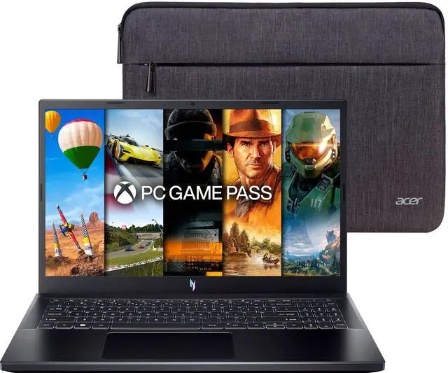 Alt view image 2 of 5 - acer Nitro V Gaming Laptop, 15.6" FHD IPS Display, 144Hz, AMD Ryzen 5 7535HS, 6 Cores, GeForce RTX 4050, 16GB DDR5, 512GB SSD, Obsidian Black, Windows 11, BK, Laptop Bag, TWE Mouse Pad & Mouse
