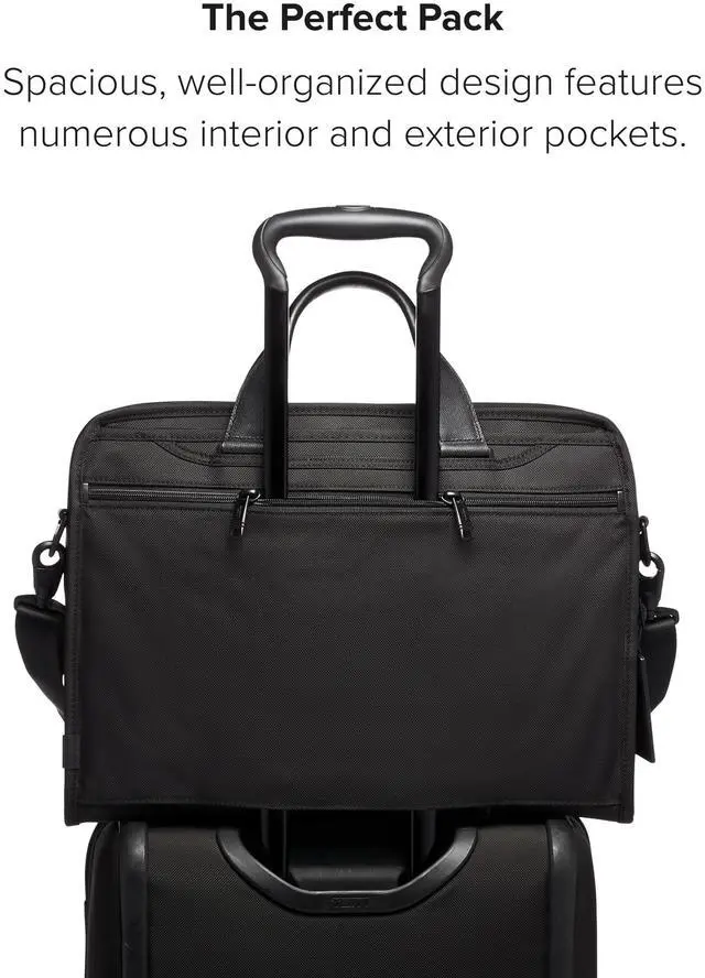 Alt view image 5 of 5 - TUMI - Compact Large Screen Laptop Brief Bag - Professional Briefcase - Fits Up to 17" Laptops & Tablets - Black