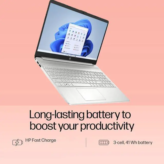 Alt view image 4 of 5 - HP 15 Laptop (15.6" HD Touchscreen, Intel i3-1115G4 (Beat i5-1035G4), 16GB RAM, 512GB SSD) for Home & Student Laptop, 11-Hr Battery Life, Webcam, Numpad, Fast Charge, Win 11 Home in S Mode, Silver