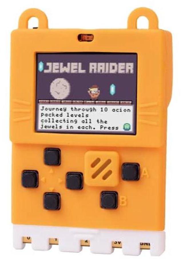 Main image of KittenBot Meowbit Card-Sized Retro Coding Arcade Programmable Handheld Game Console Suitable for STEM Education Compatible Micro:bit Expansion Board for Kids Ages 10+(Orange)