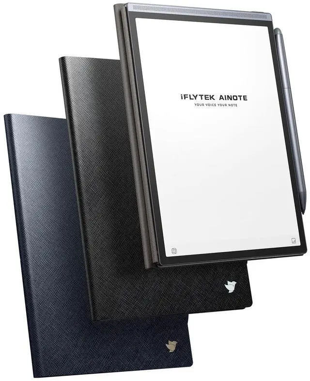Main image of AINOTE Air 2 Note Taking Tablet, 8.2-inch Writing Tablet,Black Protective Folio Case for iFLYTEK AINOTE Air2, Blue Durable Cover with a Pen Clip for E-Ink Writing Tablet
