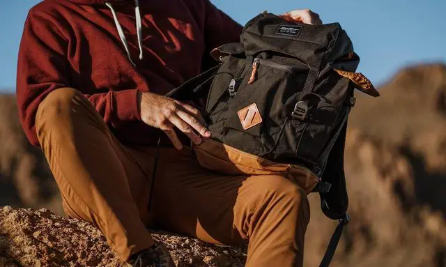 Alt view image 5 of 5 - Eddie Bauer Bygone Backpack with Exterior Pockets and Laptop Compatible Sleeve, Black, 25L
