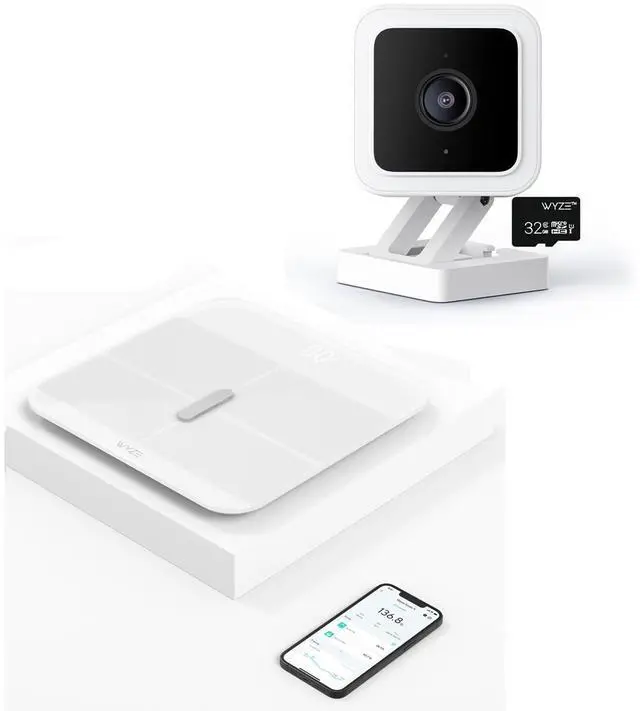 Main image of WYZE Smart Scale X White & Cam V3 & 32GB Micro SD Card Bundle