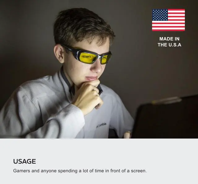 Alt view image 4 of 5 - NoIR Blue Light Blocking Gaming Glasses, Full UV Protection, Anti Eyestrain & UV Glare Protection for Gaming & Screen Use