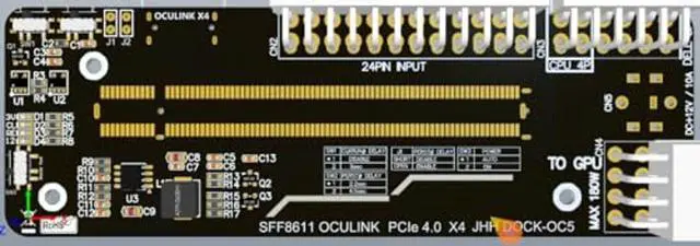 Alt view image 3 of 4 - JMT M.2 M-Key to PCIE 4.0X4 External Graphics Card Stand Bracket Compatible with Oculink/M.2 NVMe Laptop eGPU?GDP Handhelds (Dock-OC4)