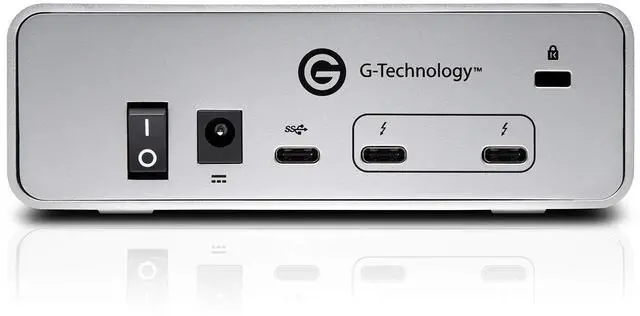 Alt view image 4 of 5 - G-Technology 18TB G-DRIVE with Thunderbolt 3 and USB-C Desktop External Hard Drive, Silver - 0G10804-1