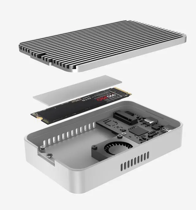Alt view image 2 of 5 - USB4 V2.0 80Gbps M.2 NVMe SSD Enclosure, Compatible with Thunderbolt 5, TB4, TB3