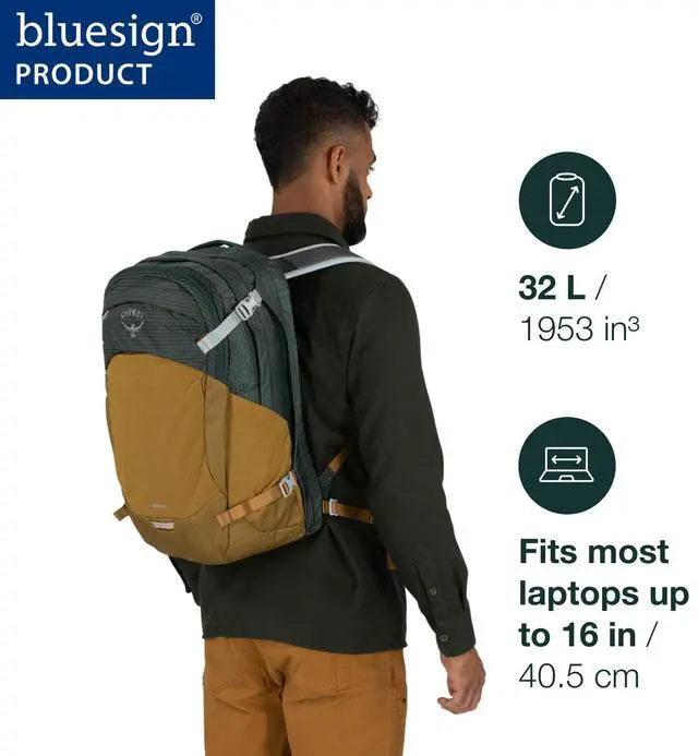 Alt view image 2 of 5 - Osprey Nebula Commuter Backpack, Alpaca Tan/Latte Brown Heather