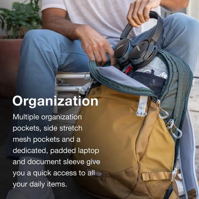 Alt view image 4 of 5 - Osprey Nebula Commuter Backpack, Alpaca Tan/Latte Brown Heather