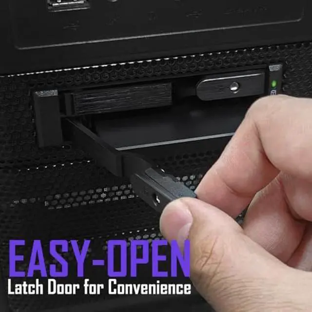 Alt view image 3 of 5 - Kingwin Mobile Rack for 2 x U.2/U.3 NVMe SSD Ultra-Fast Oculink Connectivity High-Performance Storage Solution, Hot-Swap, Tool-Free 2.5" NVMe SSD Aluminum Enclosure Maximum Speed 64 Gb/s