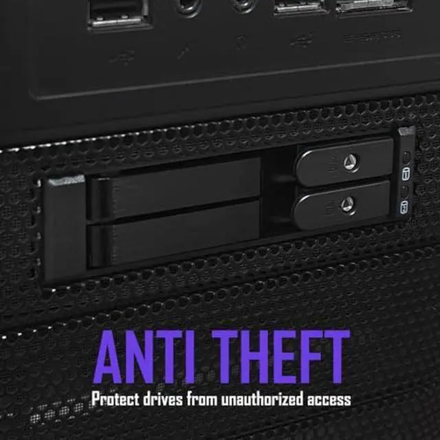 Alt view image 5 of 5 - Kingwin Mobile Rack for 2 x U.2/U.3 NVMe SSD Ultra-Fast Oculink Connectivity High-Performance Storage Solution, Hot-Swap, Tool-Free 2.5" NVMe SSD Aluminum Enclosure Maximum Speed 64 Gb/s