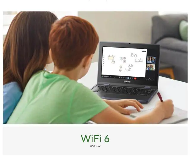 Alt view image 4 of 5 - ASUS Chromebook Flip CR11 2-in-1 (11.6" Touchscreen, Intel N100, 4GB RAM, 160GB Storage), Ruggedized & Water Resistant, Convertible Students & Home Laptop, IST Pen, Long Battery Life, Chrome OS