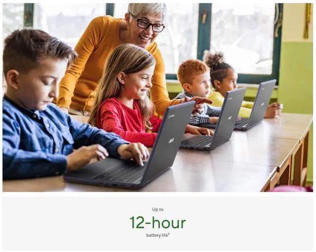 Alt view image 5 of 5 - ASUS Chromebook Flip CR11 2-in-1 (11.6" Touchscreen, Intel N100, 4GB RAM, 160GB Storage), Ruggedized & Water Resistant, Convertible Students & Home Laptop, IST Pen, Long Battery Life, Chrome OS