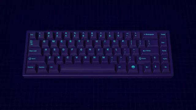 Alt view image 4 of 5 - DROP + MiTo GMK Laser Custom Mechanical Keyboard Keycap Set - 120-keys, Doubleshot, Cherry Profile, for 60%, 65%, and TKL Layouts, etc. (Synthwave)