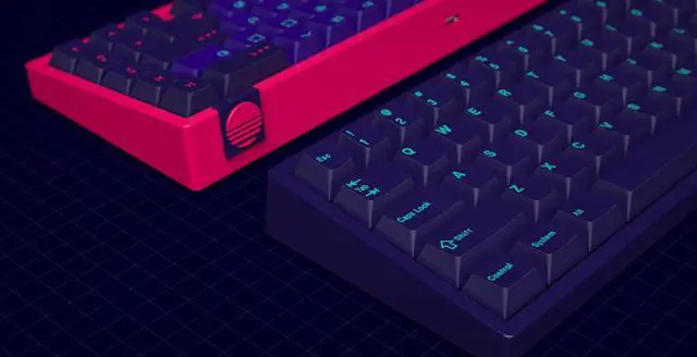 Alt view image 5 of 5 - DROP + MiTo GMK Laser Custom Mechanical Keyboard Keycap Set - 120-keys, Doubleshot, Cherry Profile, for 60%, 65%, and TKL Layouts, etc. (Synthwave)