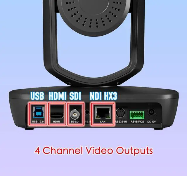 Alt view image 3 of 5 - AVKANS PTZ Camera Bundle Kits, 1 pcs LV20N AI Auto Tracking 20X NDI Camera and 1 pcs Super PTZ Joystick Controller for Worship Live Streaming