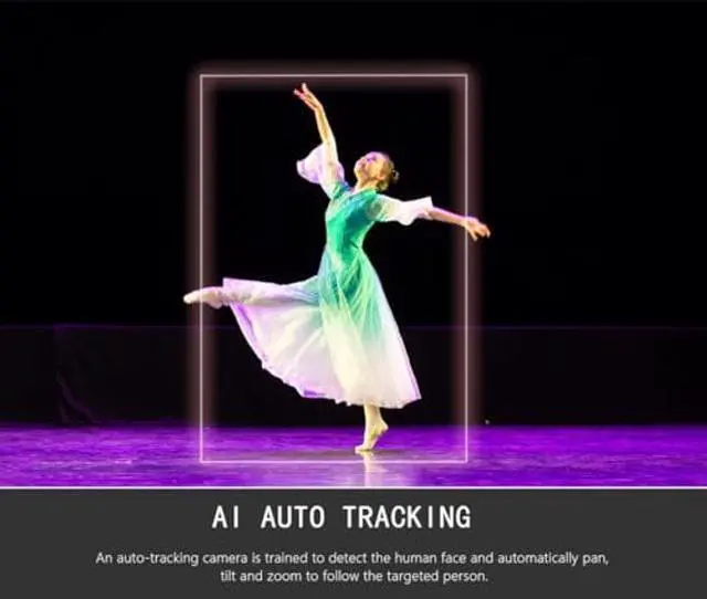 Alt view image 4 of 5 - AVKANS PTZ Camera Bundle Kits, 1 pcs LV20N AI Auto Tracking 20X NDI Camera and 1 pcs Super PTZ Joystick Controller for Worship Live Streaming