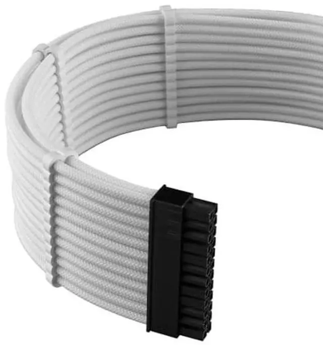 Alt view image 3 of 4 - CableMod Pro ModFlex Sleeved 12V-2x6 12VHPWR StealthSense Cable Extension Kit (White, 16-pin to Triple 8-pin)
