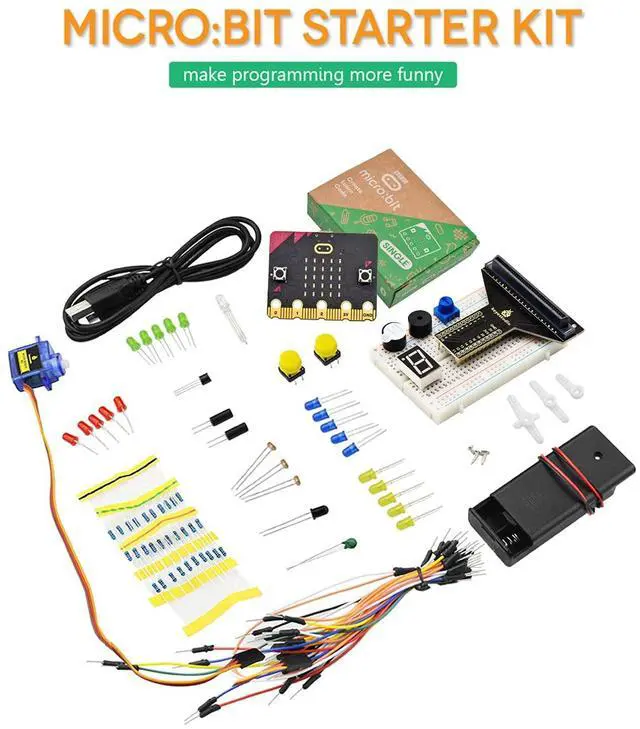 Alt view image 3 of 5 - KEYESTUDIO Microbit Basic Starter Kit Microbit V2 Robot Kit