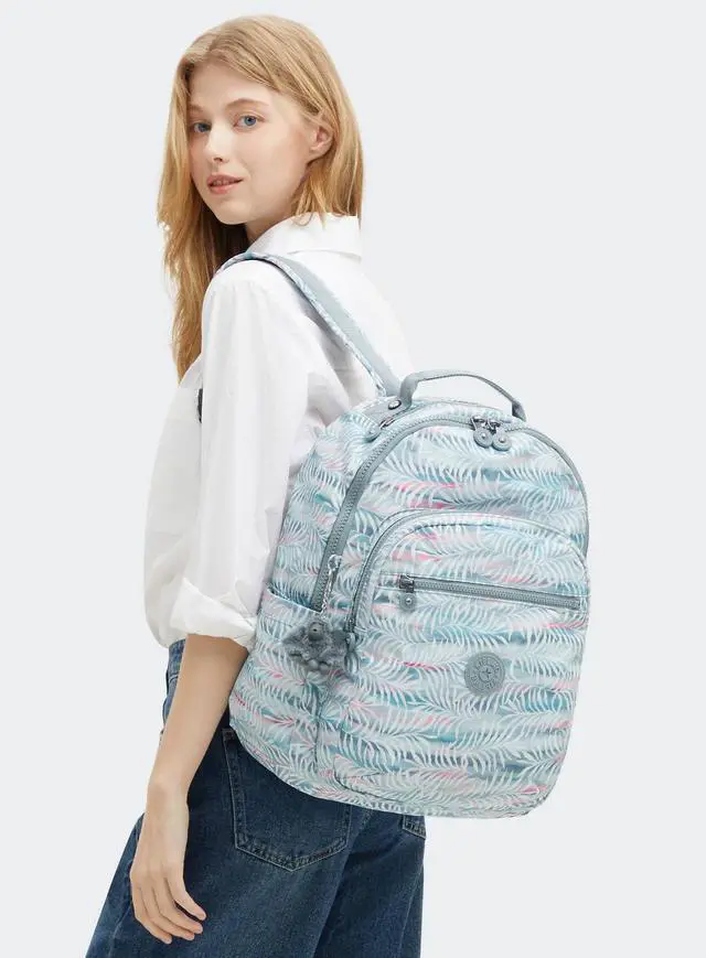 Alt view image 4 of 5 - Kipling Women's Seoul Prt 15" Laptop Backpack, Durable, Roomy with Padded Shoulder Straps, Built-In Protective Sleeve