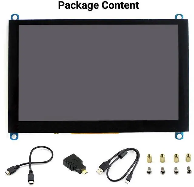Alt view image 2 of 5 - waveshare 5inch Capacitive Touch Screen LCD Compatible with Raspberry Pi 5/4B/3B+/3A+/2B/B+/A+/Zero/Zero W/WH/Zero 2W CM3+/4 Series Boards 800x480 Resolution HDMI Supports Windows 11/10 / 8.1/8 / 7