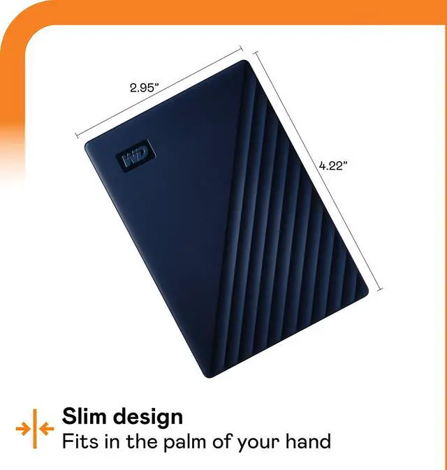 Alt view image 3 of 5 - WD 5TB My Passport for Mac, Navy, Portable External Hard Drive with backup software and password protection, USB 3.1/USB 3.0 compatible - WDBA2F0050BBL-WESN