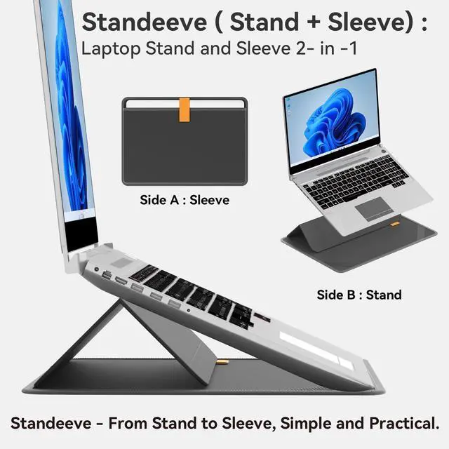 Alt view image 2 of 5 - Smatree MobileBase Laptop Shoulder Case with Stand for 15-16 inch HP Victus 15z/16t/16, OMEN 16z/16t/16, HP Laptop 15z/15, Spectre x360 2-in-1 16, Pavilion 15/x360/Plus, Envy x360 15/2 in 1 16 (A485S)
