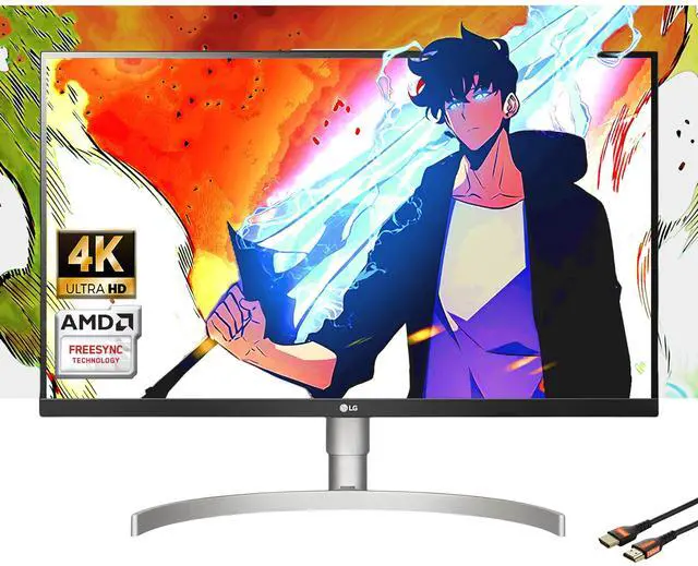 Main image of LG Ultrafine 27-Inch 4K UHD IPS Monitor with HDR10 with VESA DisplayHDR 400, AMD FreeSync, and Type-C, White,Silver