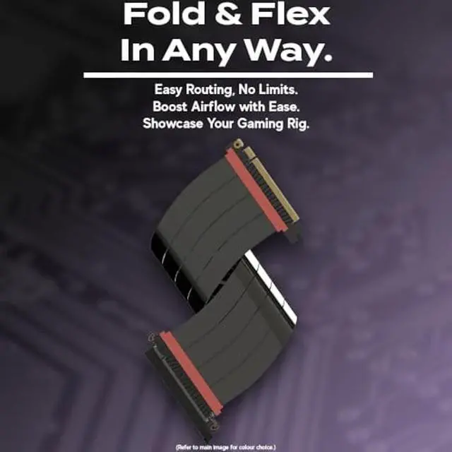 Alt view image 5 of 5 - LINKUP - AVA5 PCIE 5.0 Riser Cable [50cm] RTX5090 RX9070 GPU Ready | x16 128GB/s Speed | Compatible with PCIe 4.0 & WRX80/WRX90E | Straight, Black