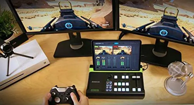 Alt view image 5 of 5 - IOGEAR Upstream Pro Video Production Switch (TAA) 1080p @30/4K Portable/Mobile Video Production Switch 3xHDMI Inputs Stream Ready No PC Required Streaming Video Capture, Audio Mixer iPad app Enabled