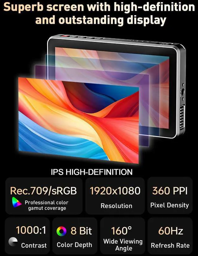 Alt view image 4 of 5 - VILTROX DSLR Camera Field Monitor (DC-X2)