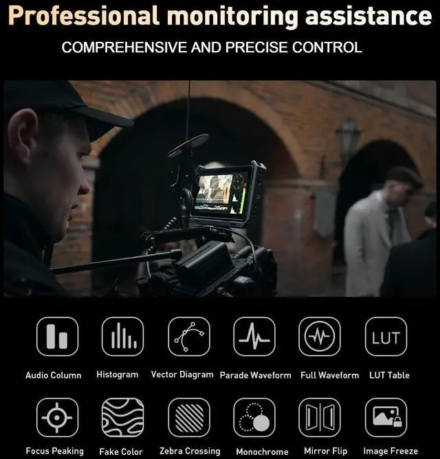 Alt view image 5 of 5 - VILTROX DSLR Camera Field Monitor (DC-X2)