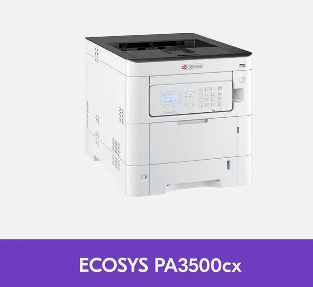 Alt view image 2 of 5 - KYOCERA ECOSYS PA3500cx Color Laser Printer 37 ppm, 1200 dpi, Gigabit Ethernet, 5 Line LCD with Hard Key Control Panel, 650 Sheet Capacity