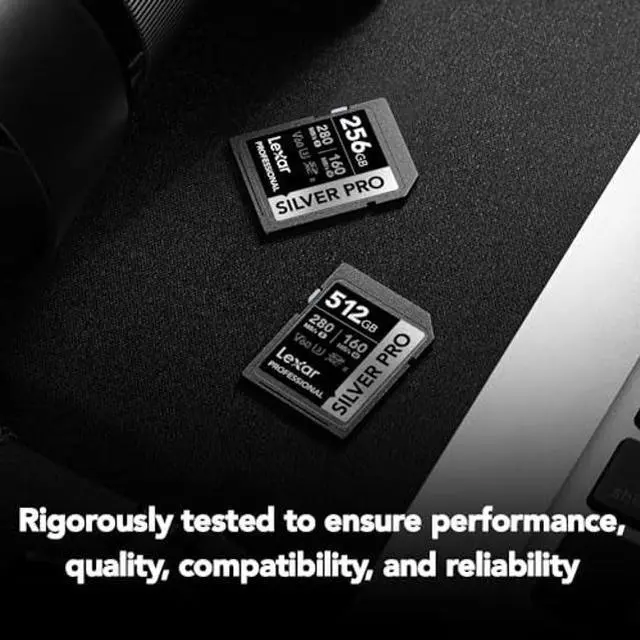 Alt view image 5 of 5 - Lexar 512GB Professional SILVER PRO SD Card, UHS-II, C10, U3, V60, Full HD, 4K, Up To 280MB/s Read SDXC Memory Card, for Professional Photographer, Videographer, Enthusiast (LSDSIPR512G-BNNNU)