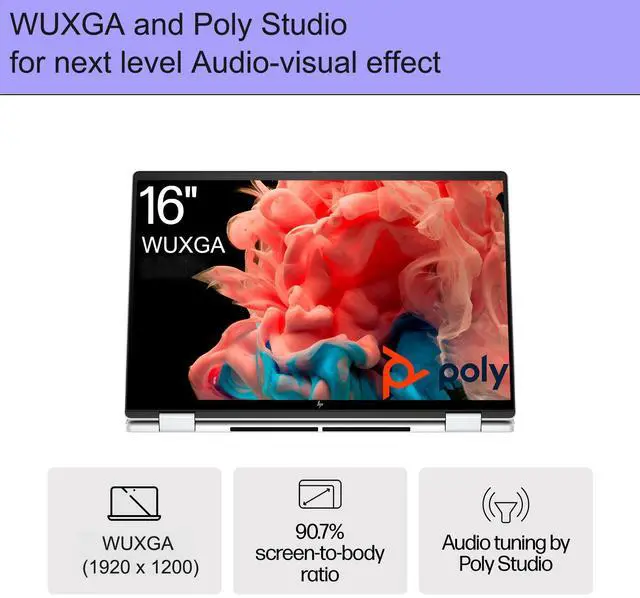 Alt view image 4 of 5 - HP Envy x360 2-in-1 AI PC Touchscreen Laptop (16" FHD+, Intel Ultra 5 125U, 16GB LPDDR5 RAM, 512GB SSD, 12-Core (> i7-1255U)), for Creator, Photographer, 5MP IR Webcam, Win 11 Home, 2025 AI PC