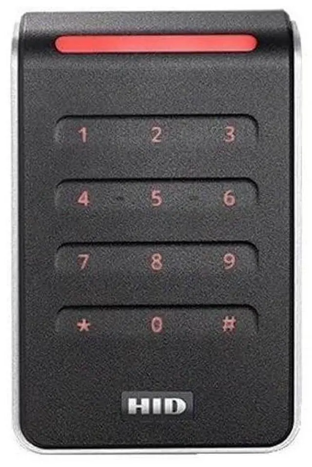 Main image of HID 40KNKS-T0-000000 Signo 40 Contactless Smartcard Keypad Reader, Multi-Technology, Mobile Ready, Wall Switch Mount, Pigtail, Black/Silve
