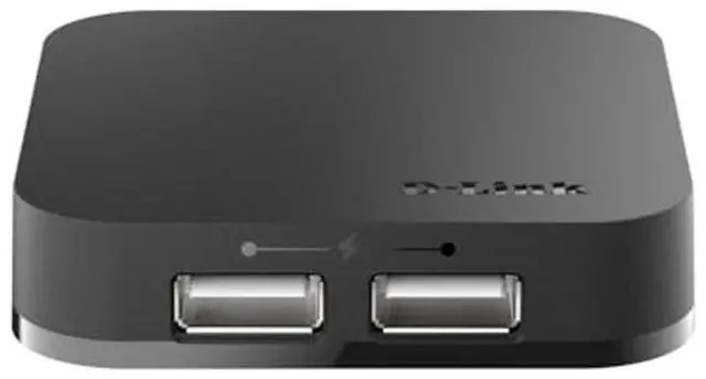 Main image of D-Link 4-Port USB 2.0 Hub including 4 Fast Charging Ports, mini USB 2.0 Port and 5V/2.5A Power Adapter (DUB-H4)