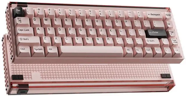 Main image of MelGeek MADE68 Pro Wired Keyboard, Hall Effect Magnetic Switch Gaming Keyboard, 65% Compact Rapid Trigger, Hot-Swappable, RGB Snap Tap & Adjustable Actuation, Online HIVE Custom (Pink)
