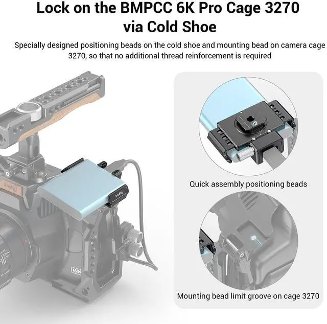 Alt view image 2 of 5 - SMALLRIG Bundle SSD Mount Bracket SSD Holder Hawklock Quick Release Plate