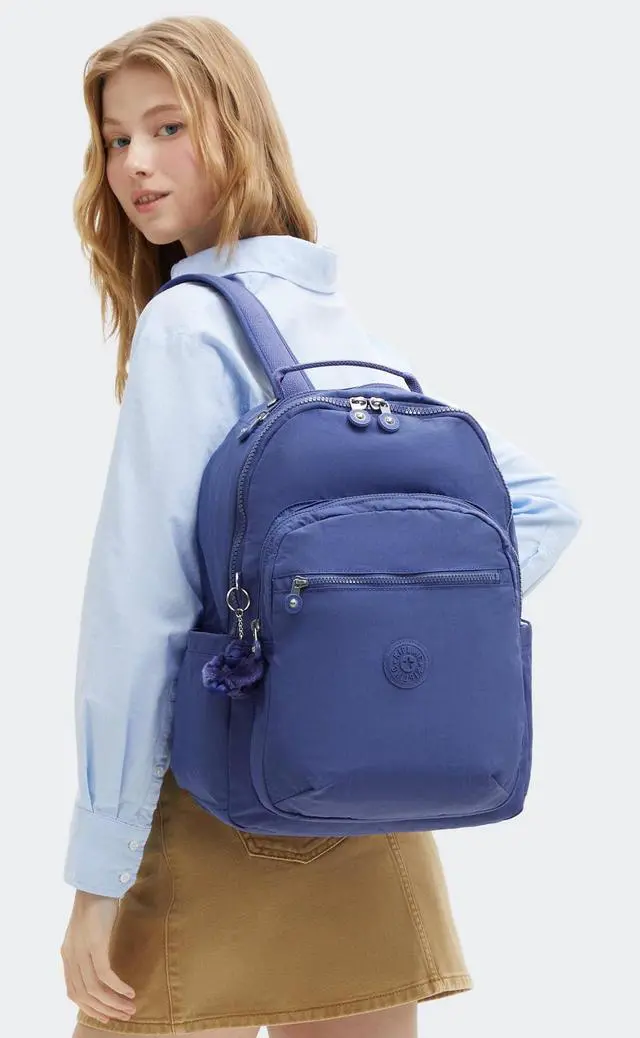 Alt view image 4 of 5 - Kipling Women's Seoul 15" Laptop Backpack, Durable, Roomy with Padded Shoulder Straps, Built-In Protective Sleeve