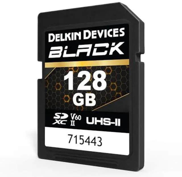 Alt view image 4 of 4 - Delkin Devices Black Rugged SDXC Memory Card, UHS-II, C10, U3, V60, Full HD & 8K Video, Fast Speeds Up to 290MB/s Read, 190MB/s Write, Ideal for Photographers and Videographers (128GB)