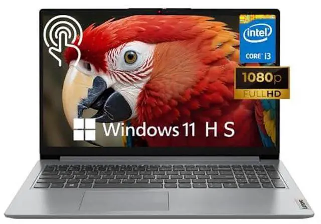 Main image of Lenovo Ideapad 1i 15.6" Touch Laptop, Intel Core i3-1215U, 15.6'' FHD Touchscreen Display, 8GB RAM, 256GB SSD, Intel UHD Graphics,Wi-Fi, HDMI, Windows 11 Home, Cloud Gray