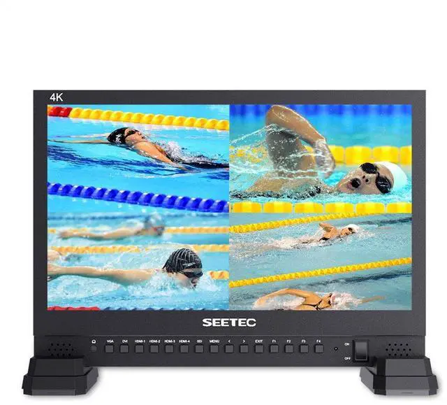 Alt view image 2 of 5 - FEELWORLD 15.6 inch 4K Broadcast Director Monitor with IPS UHD 3840x2160 4x4K HDMI Quad Split Display 3G SDI VGA DVI for Professional Live Event Post Production Director Film Camera Field 4K156-9HSD