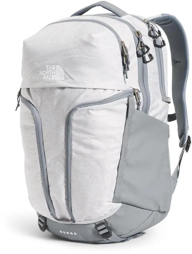 Alt view image 2 of 5 - THE NORTH FACE Women's Surge Commuter Laptop Backpack - PFAS Free, TNF White Metallic Melange/Mid Grey-NPF, One Size