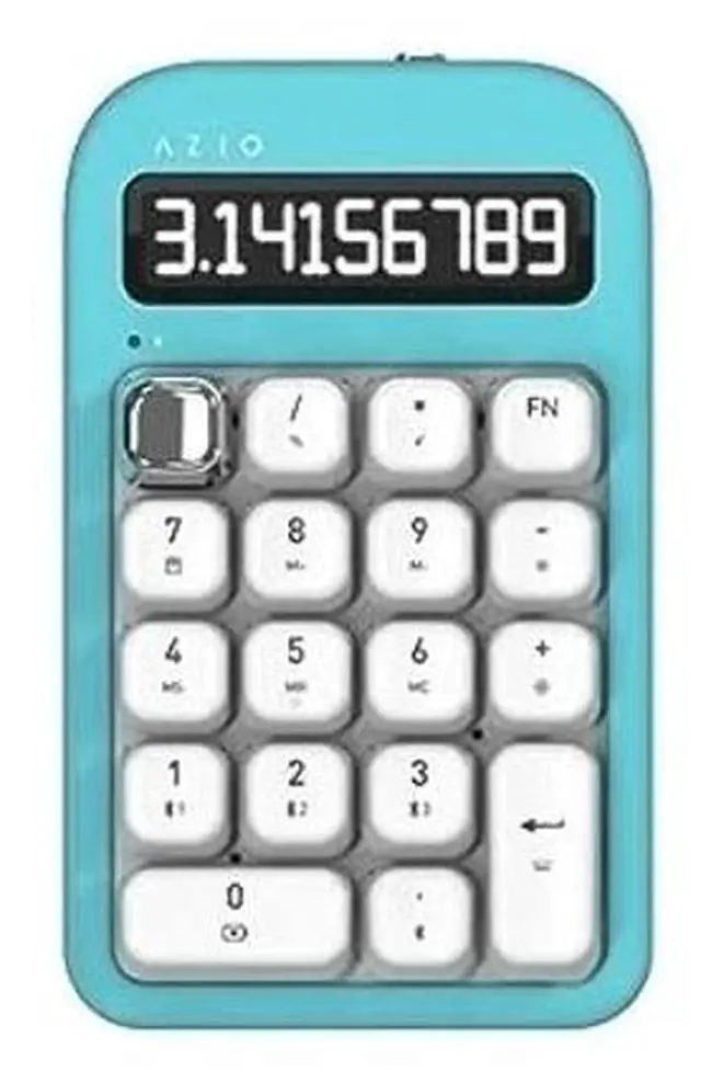 Main image of Azio IZO Wireless BT5 NumPad/Calculator, Pre-Lubed Red Switch, Mint Daisy (IN409), Small