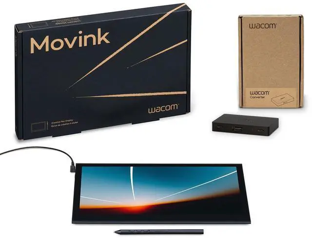 Main image of Wacom Movink Drawing Tablet with Screen 13.3" OLED Touchscreen with Pro Pen 3 and Wacom Converter HDMI to USB-C Bundle