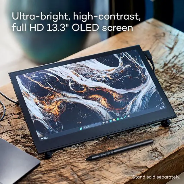 Alt view image 3 of 5 - Wacom Movink Drawing Tablet with Screen 13.3" OLED Touchscreen with Pro Pen 3 and Wacom Converter HDMI to USB-C Bundle