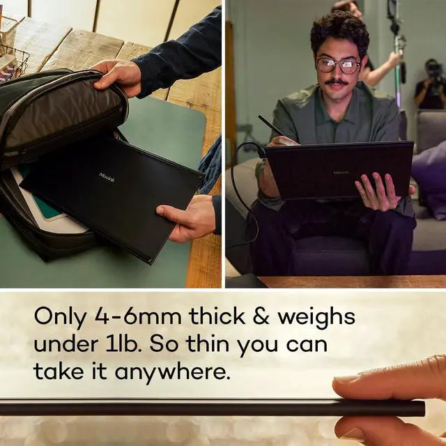 Alt view image 4 of 5 - Wacom Movink Drawing Tablet with Screen 13.3" OLED Touchscreen with Pro Pen 3 and Wacom Converter HDMI to USB-C Bundle