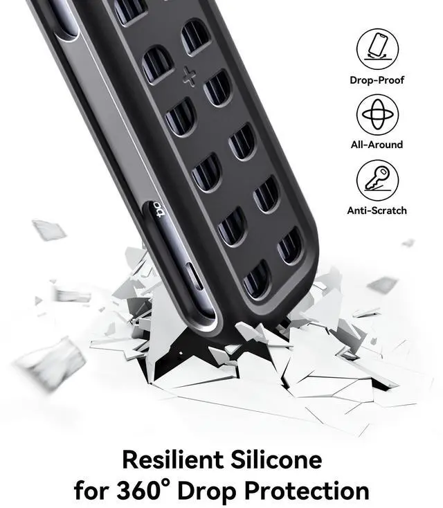 Alt view image 3 of 5 - Visual Smart NVMe SSD Enclosure (with Black Silicone Case), Supports 10s PLP, USB 3.2 Gen 2 Type-C, Compatible with NVMe PCIe, 2230/2242/2260/2280, Supports M-Key and B+M Key, UASP